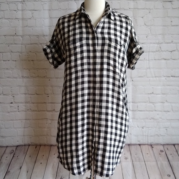 Madewell buffalo plaid Courier shirt dress XS - Picture 2 of 8